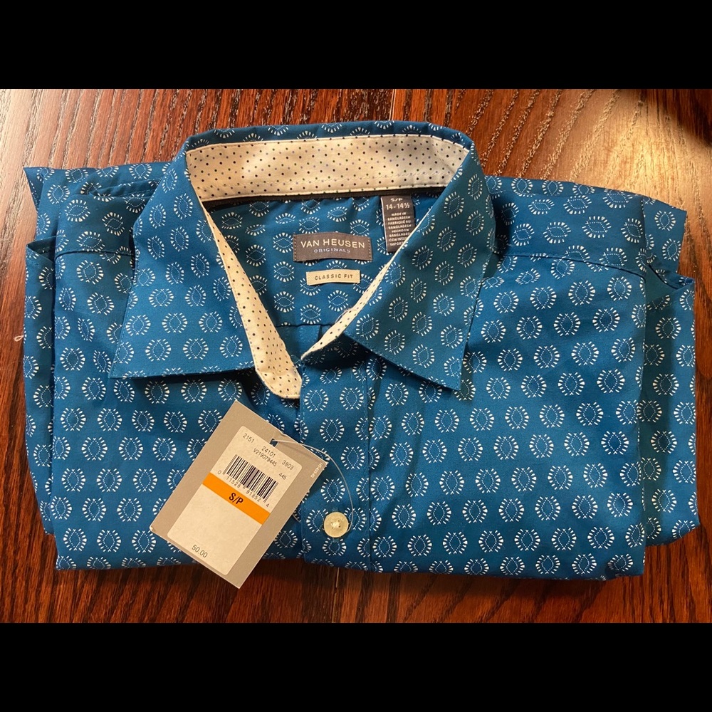 Van Heusen cerulean sm s 14-14.5